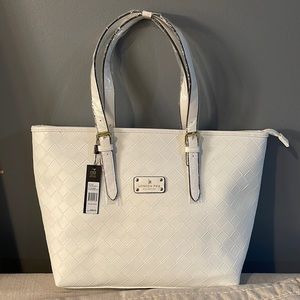 White London Fog Kylar Woven Tote original price: $98